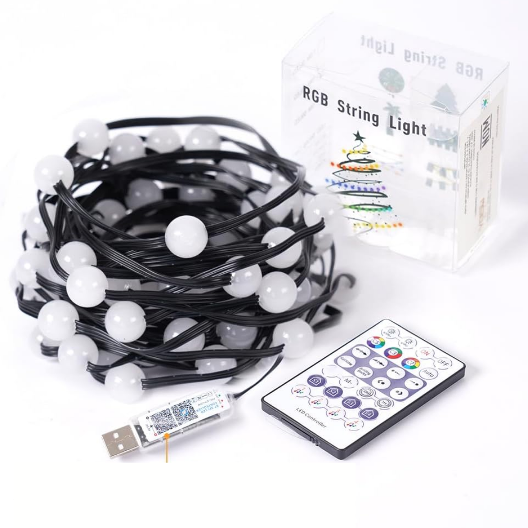 Luces Navideñas Smart RGB 10 m | App + Música + Impermeables