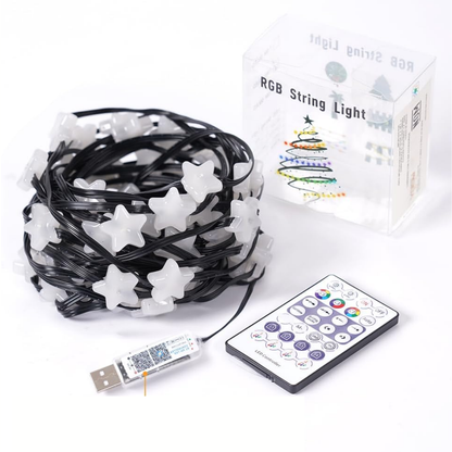 Luces Navideñas Smart RGB 10 m | App + Música + Impermeables